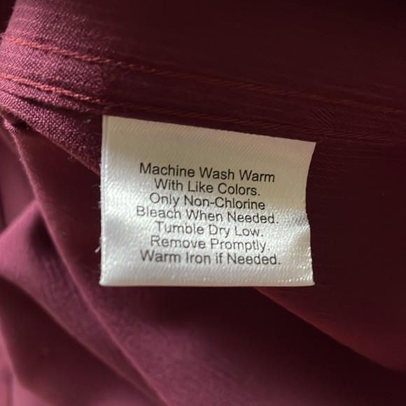 Kenneth Cole AWEARNESS Men's Shirt *** Size 16 32/33 Non-Iron Slim Fit Burgundy - Picture 7 of 7